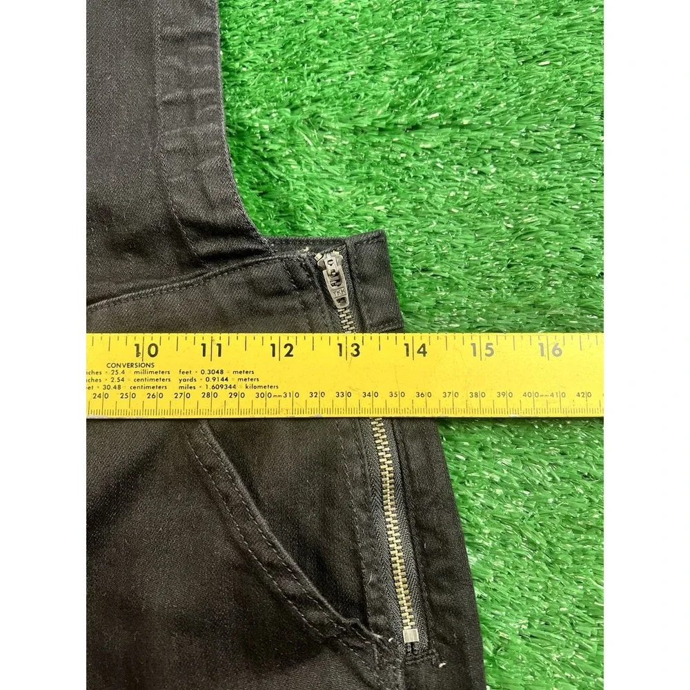 Madewell Cali Demi Boot Overalls w Side Zip in Black Frost Women's S